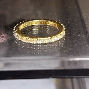 Kendra Scott Gold Ring with Clear Stones
